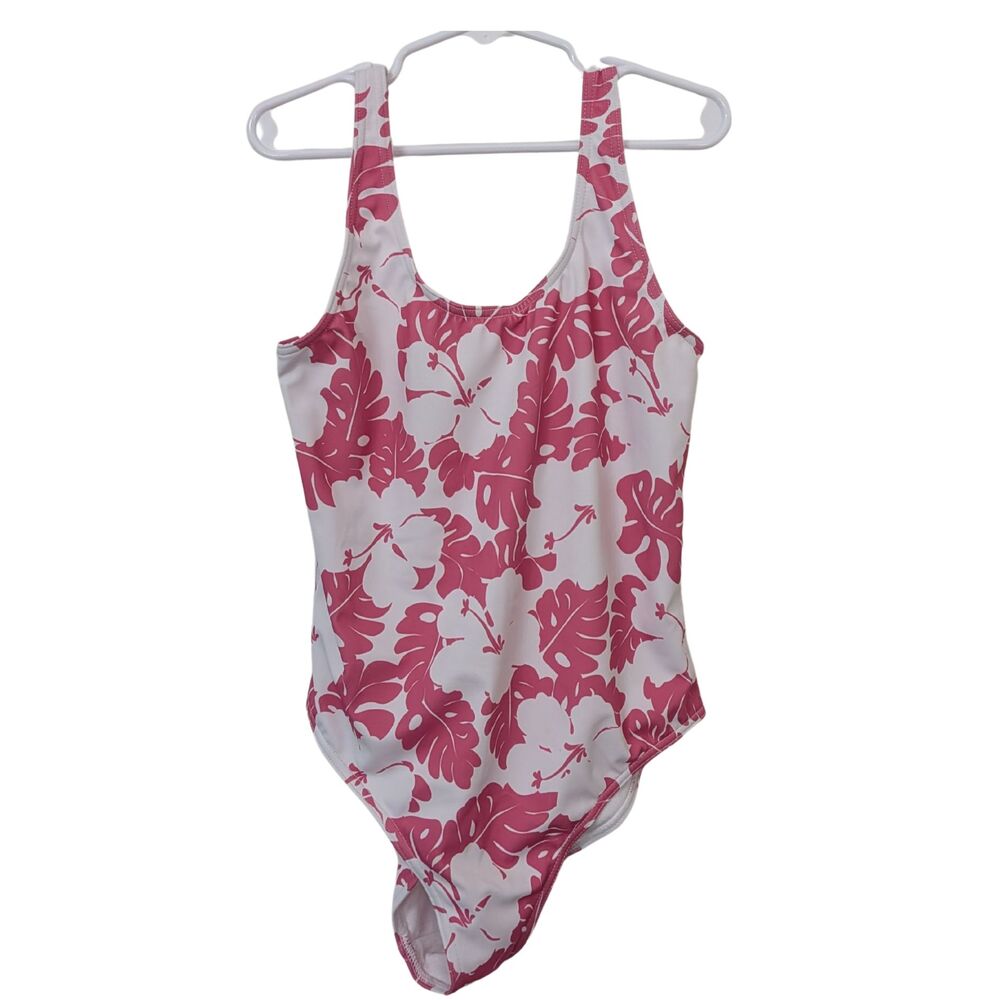 🌺 Roxy Girl Totally Iconic Hibiscus One Piece Swimsuit NWT Size 14